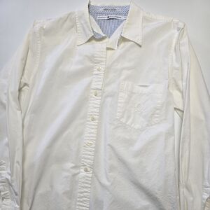 Tommy Hilfiger Ladies Fitted Size 12 Button Down Long Sleeve White Shirt